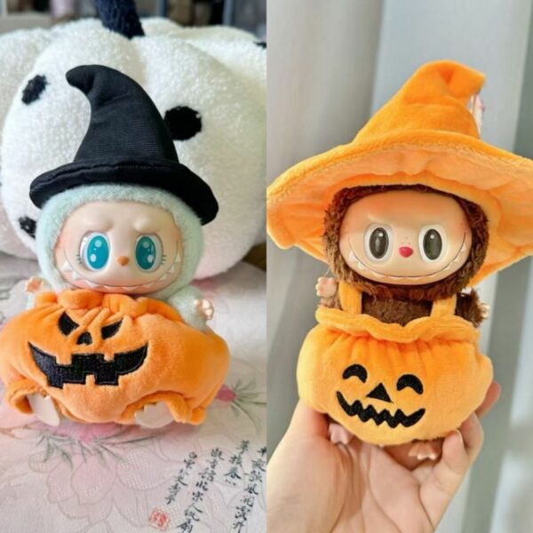 Labubu Halloween Pumpkin Doll Outfit with Hat