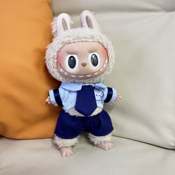 17cm Labubu Blind Box Sheep Overalls Outfit Set - Image 18