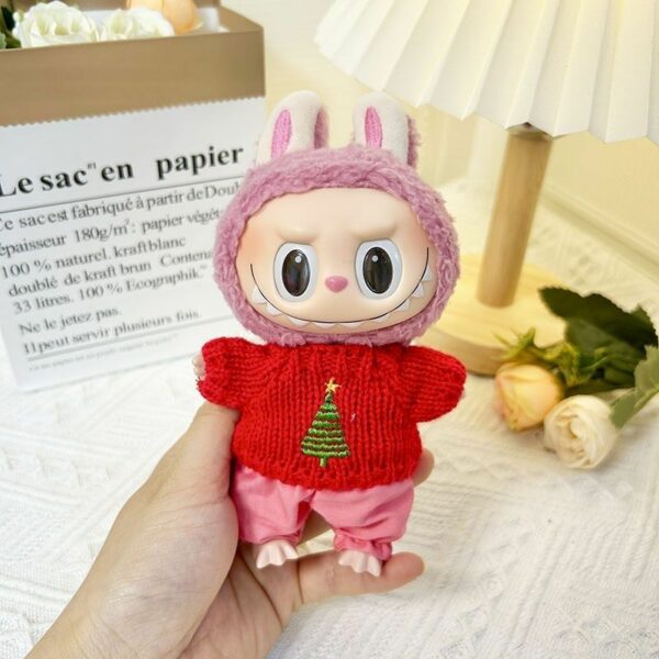 Labubu 17cm Doll Knit Sweater Pants Set Macaron Series - Image 26