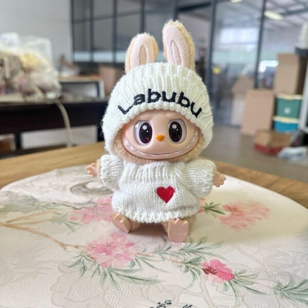 Labubu Party Series Gen 2 Blind Box Heart Sweater & Hat Doll Outfit - Image 7