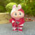 Red and white headband cool four-piece set