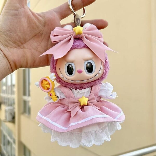 Labubu 17cm Sakura Costume Set Keychain - Image 5