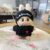 Black labubu hat + black love sweater