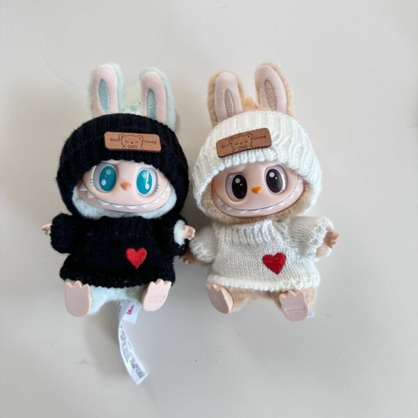 Labubu Second Generation Party Series Doll Sweater Hat Set - Image 3