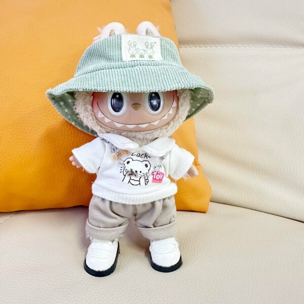 17cm Labubu Blind Box Sheep Overalls Outfit Set - Image 31
