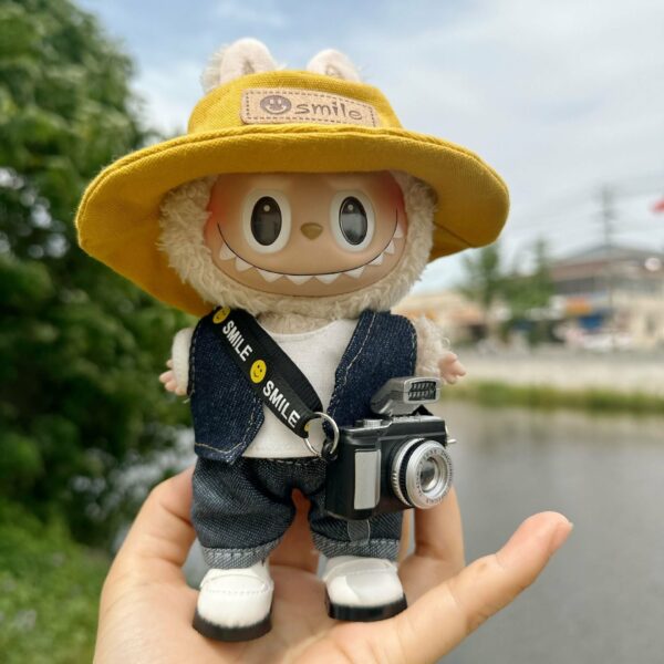 Labubu Photographer Doll Costume Set 17cm Keychain - Image 10