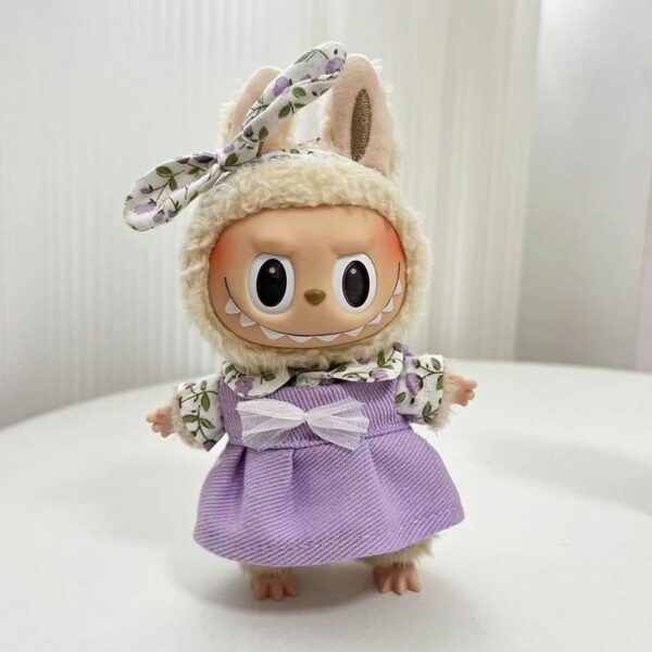 Labubu 17cm Purple Lavender Couple Outfit Doll Clothes Set - Image 7