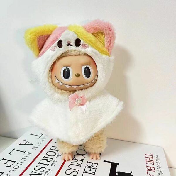 17cm Labubu Doll Clothes Cape Cloak Keychain Outfit - Image 9