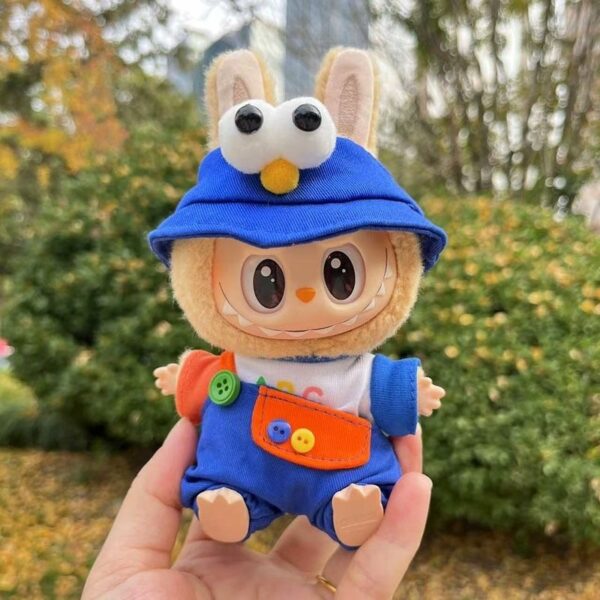 Labubu Keychain Doll Clothes ABC Overalls Outfit Set - Image 6