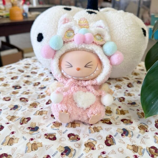 Labubu Doll Chinese Lion Dance Outfit Clothes Set - Image 3
