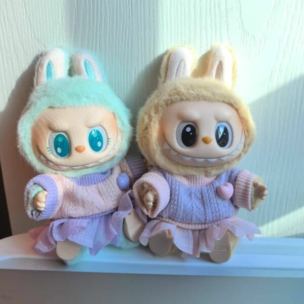 Doll Clothes Heart Pattern Dress for Labubu 15cm - Image 5