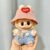 Star strap shirt + pink love hat