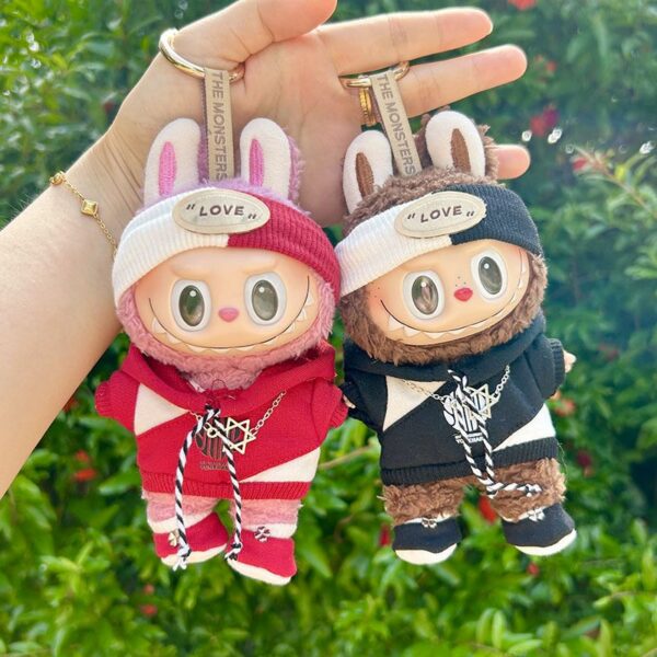 Labubu 17cm Blind Box Trendy Hoodie Outfit Set - Image 6