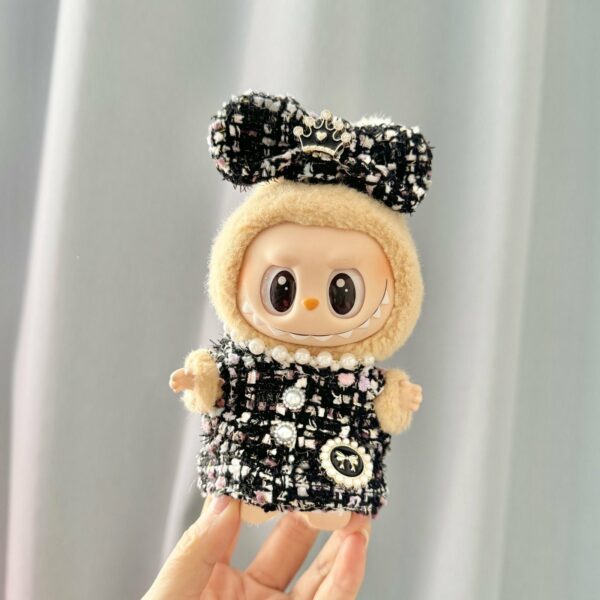 Labubu Plush Doll Clothes Keychain Onesie Pink - Image 7