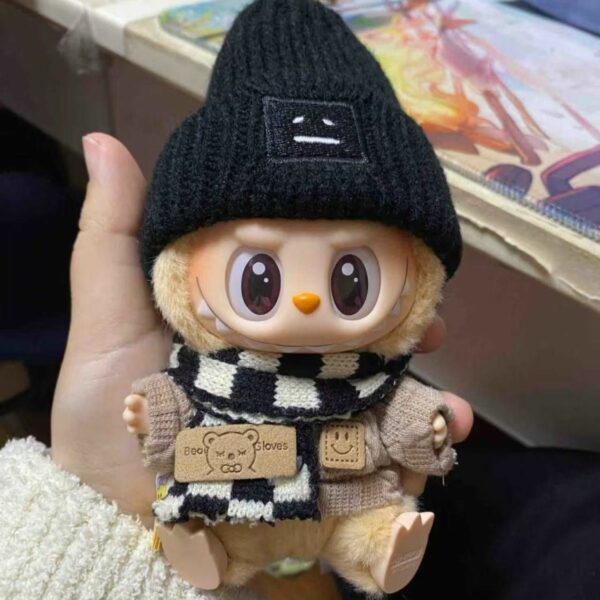 Labubu First Second Generation Doll Knit Sweater Hat Outfit - Image 2