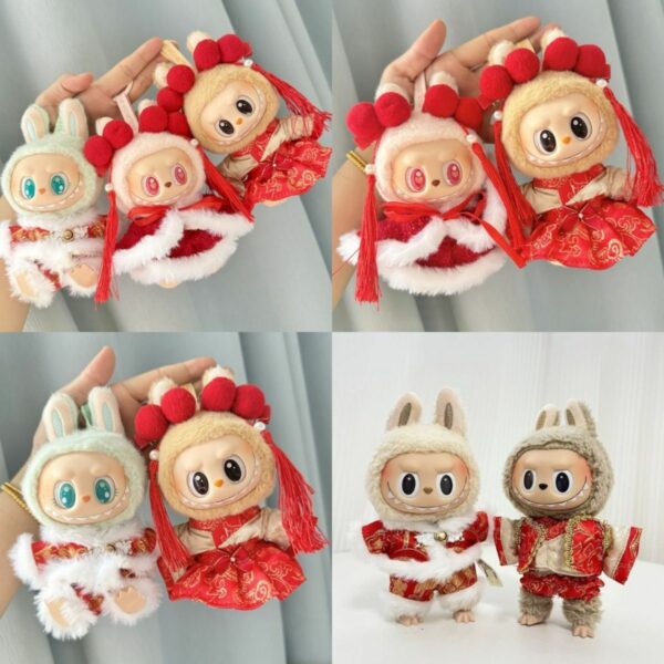 Labubu Doll Clothes - Traditional Chinese New Year Tang Suit