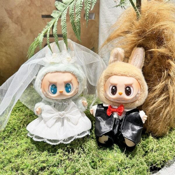 Labubu Keychain Doll Wedding Dress Suit Set - Image 3