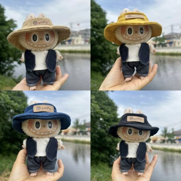 Labubu Photographer Doll Clothes Summer Keychain Set