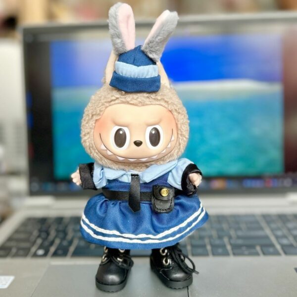 Labubu 17cm Doll Clothes Bear Costume Keychain Set - Image 4