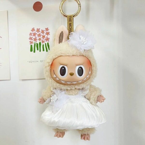 Doll Clothes Pearl Suspender Skirt Dress Outfit for Labubu 17cm - Image 38