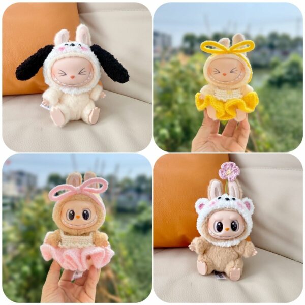 Labubu Sitting Doll Crochet Clothes Hat Set