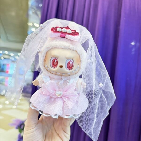 Labubu Keychain Doll Wedding Dress Suit Set - Image 6