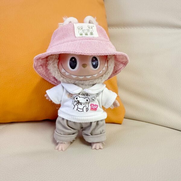 17cm Labubu Blind Box Sheep Overalls Outfit Set - Image 28