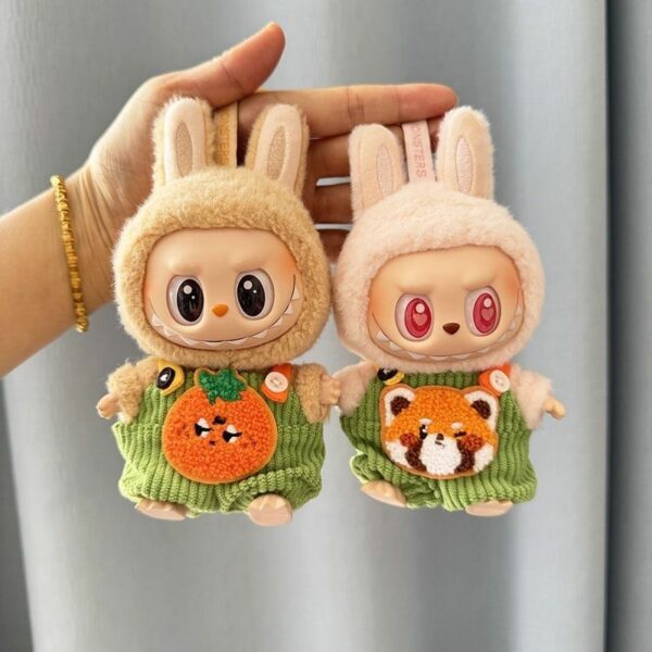 Labubu Keychain Doll Clothes Fruit Animal Overalls - Image 4