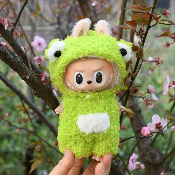Labubu 17cm Blue Plaid Costume Set Keychain - Image 33