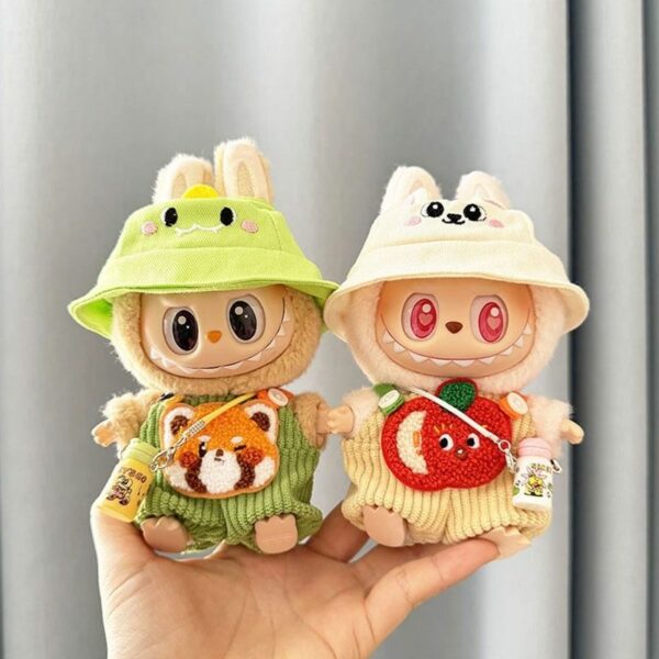 Labubu Keychain Doll Clothes Fruit Animal Overalls - Image 2