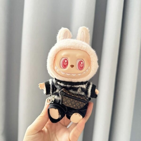Labubu First Second Generation Doll Striped Outfit Set - Image 11