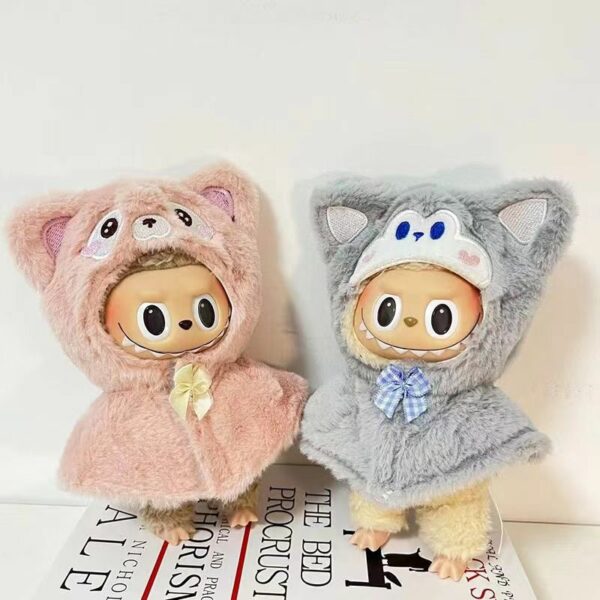 17cm Labubu Doll Clothes Cape Cloak Keychain Outfit - Image 2