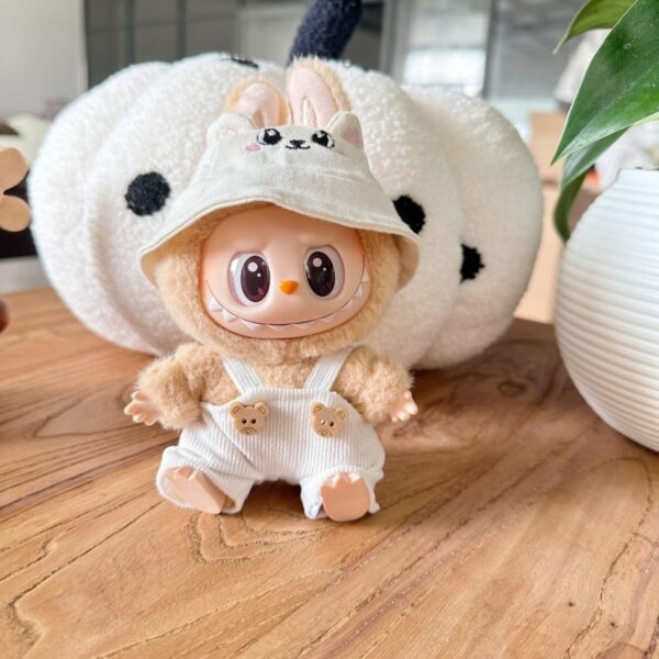 Labubu Blind Box Doll Clothes Wooden Button Overalls - Image 5