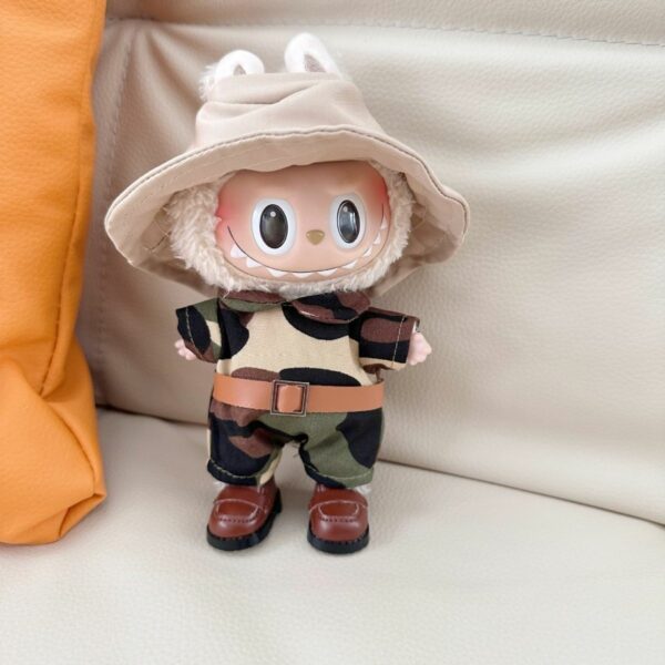 Labubu Doll Clothes - Navy Camouflage Outfit Set 17cm - Image 3