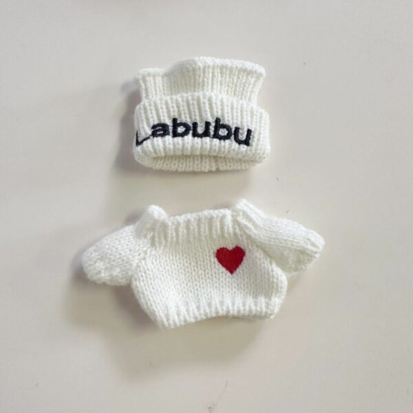 Labubu Party Series Gen 2 Blind Box Heart Sweater & Hat Doll Outfit - Image 6