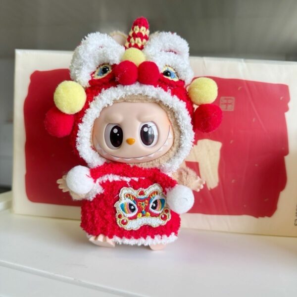 Labubu Doll Chinese Lion Dance Outfit Clothes Set - Image 5
