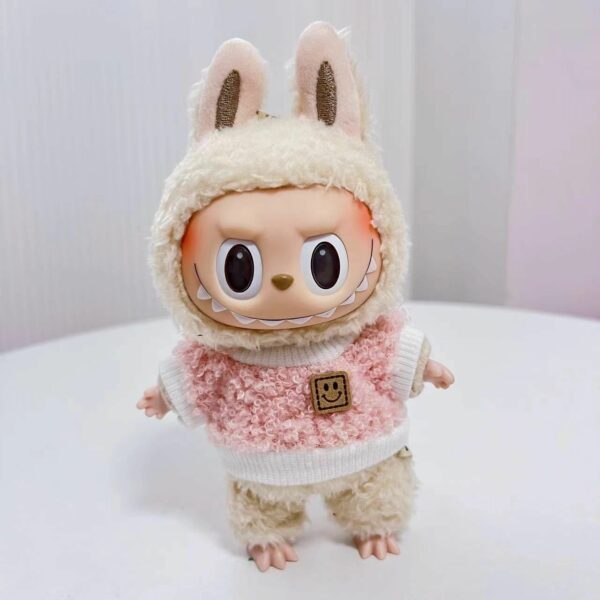 Labubu 17cm Blue Plaid Costume Set Keychain - Image 21