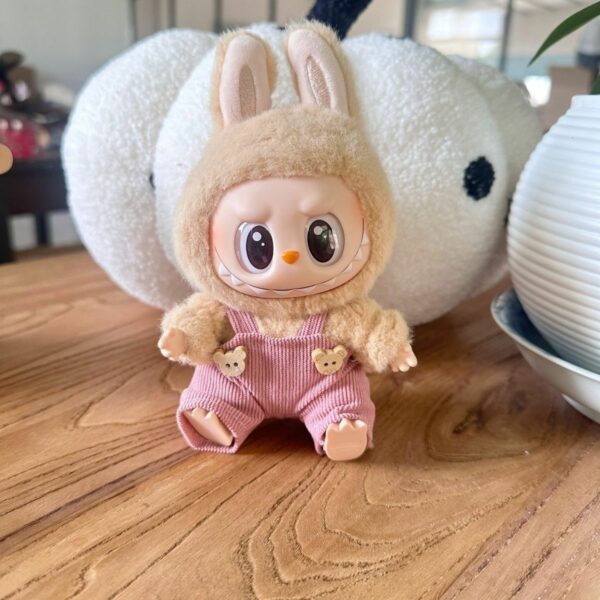 Labubu Blind Box Doll Clothes Wooden Button Overalls - Image 10