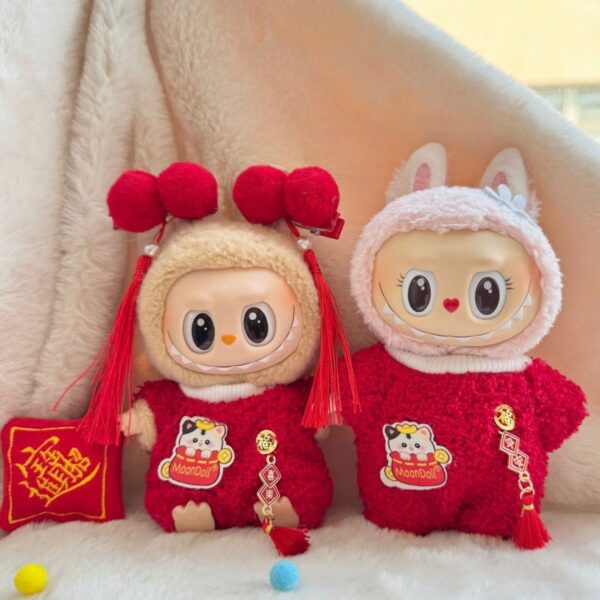 Labubu Keychain Doll Clothes Party New Year Festival Outfit
