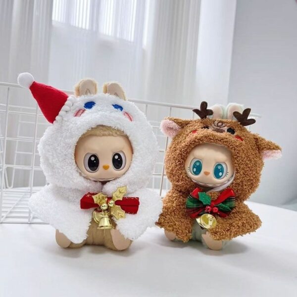 Labubu Keychain Christmas Reindeer Cape Outfit - Image 2