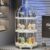 Rotating action figure box transparent cream white large