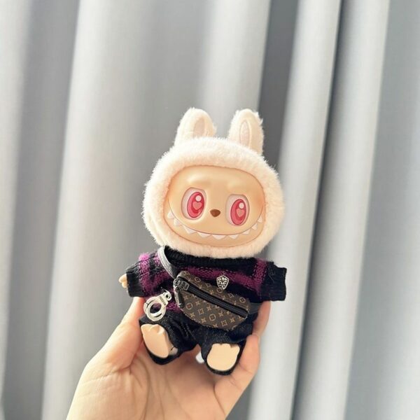 Labubu First Second Generation Doll Striped Outfit Set - Image 13