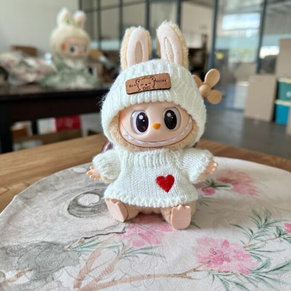 Labubu Party Series Gen 2 Blind Box Heart Sweater & Hat Doll Outfit - Image 9