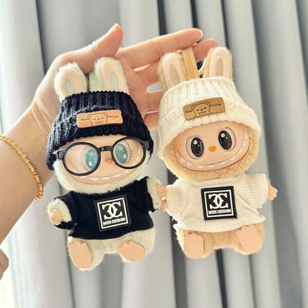 Labubu Keychain Doll T-shirt Hat Outfit
