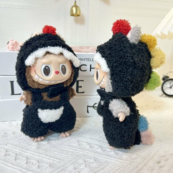 Labubu 17cm Doll Clothes Summer Duck Hat Suspender Set - Image 12