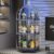 Rotating action figure box transparent deep purple garden large
