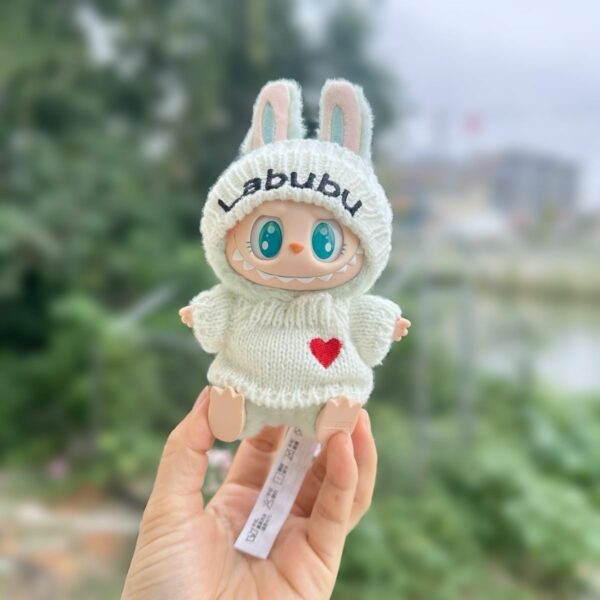 Labubu Party Series Gen 2 Blind Box Heart Sweater & Hat Doll Outfit - Image 3