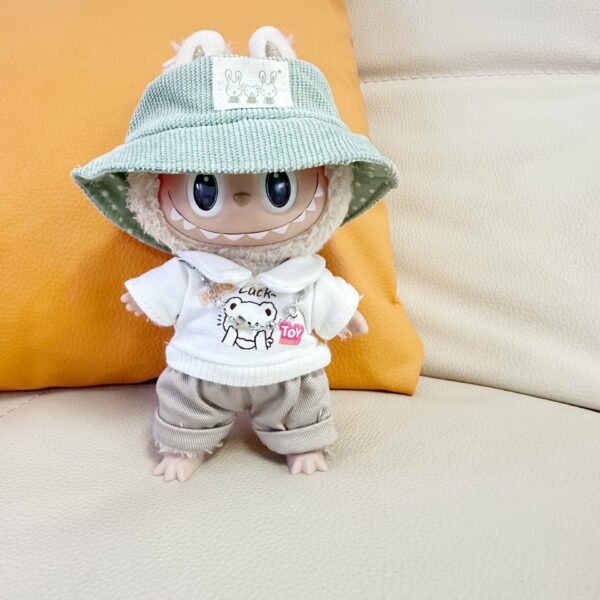 17cm Labubu Blind Box Sheep Overalls Outfit Set - Image 30