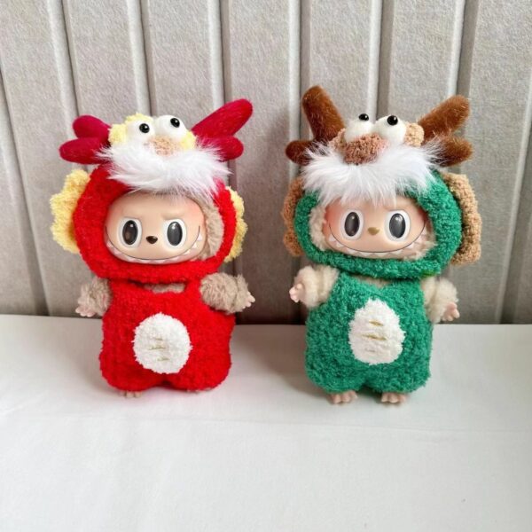 Labubu Doll Chinese New Year Lion Dance Outfit Set