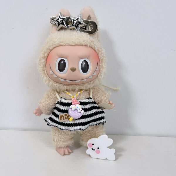 Doll Clothes Pearl Suspender Skirt Dress Outfit for Labubu 17cm - Image 14